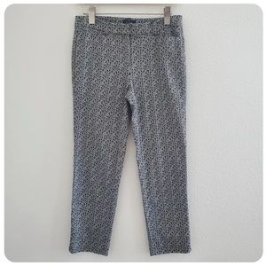 White House Black Market slim ankle printed pants size 10